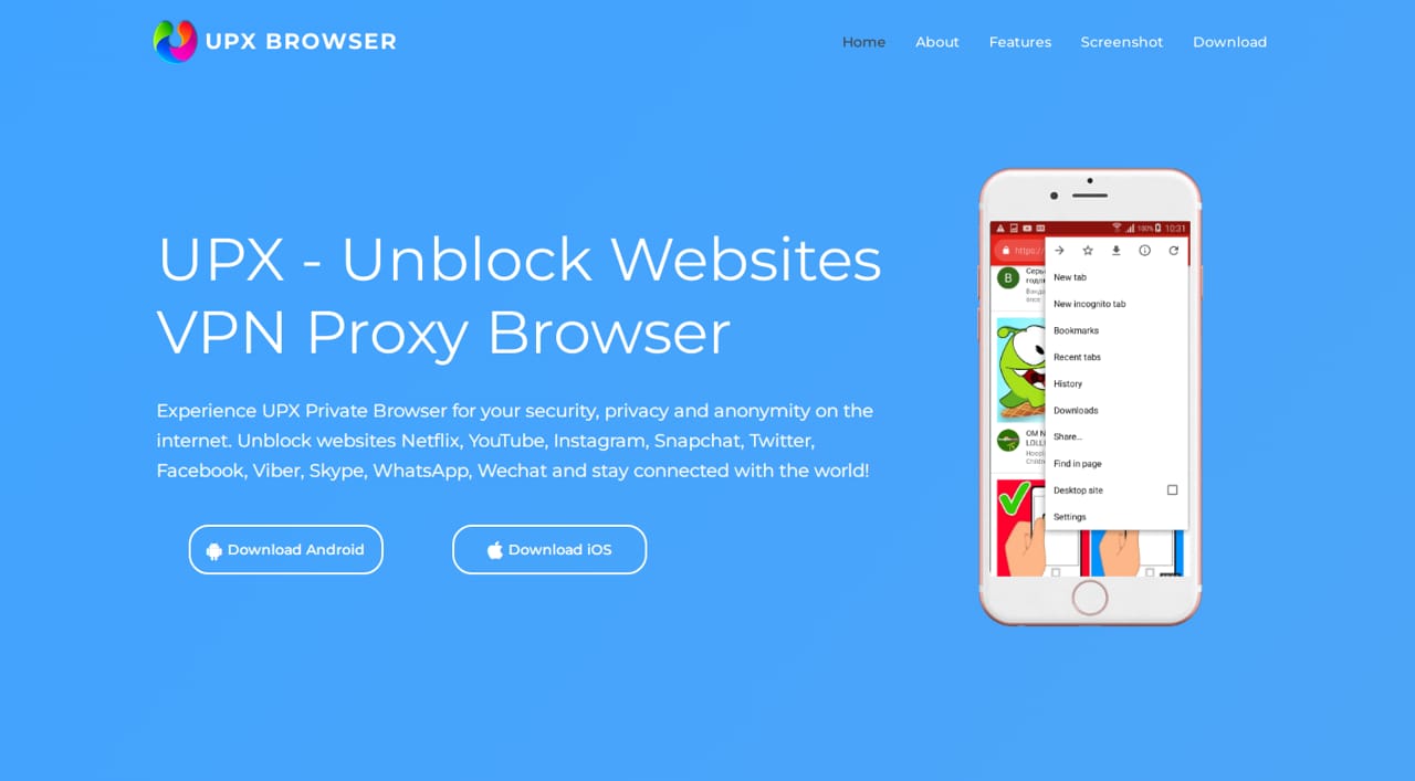 Free VPN UPX Private Browser