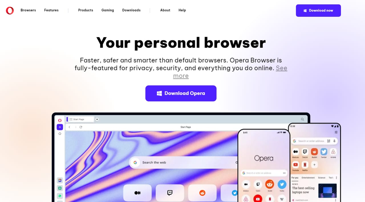 Opera VPN Aman, Gratis dan cepat