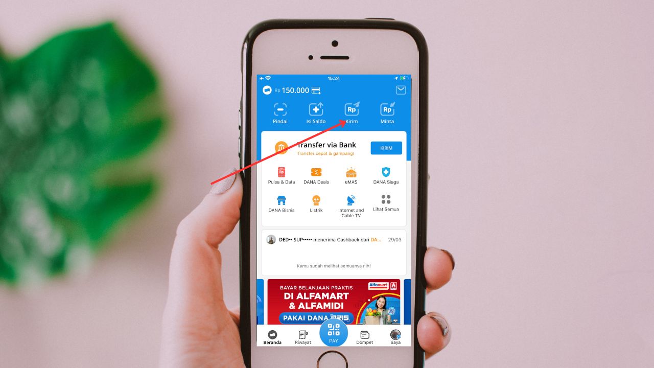 Cara tarik tunai DANA tanpa kartu ATM di Alfamart