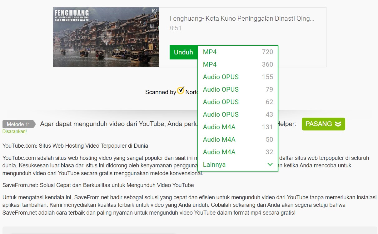 download video youtube ss