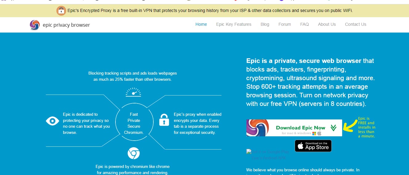 epic browser vpn