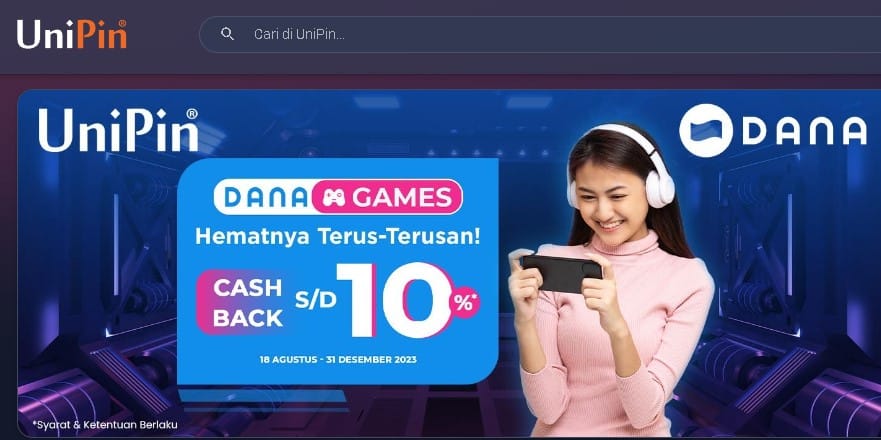 topup game di unipin dengan dana